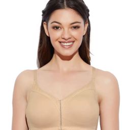 Enamor AB75 M-Frame Jiggle Control Full Support Cotton Bra - Non-Padded Wirefree - Pale skin-picture-1