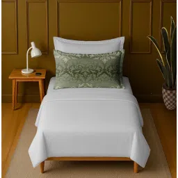 Mayfair Homes London 100% Luxury Cotton Single Bedsheet With 1 Printed Pillow cover Green-picture-8