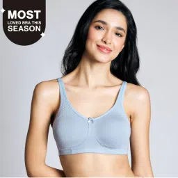 Nykd By Nykaa Encircled with love Cotton Shape & Support Non Padded Non Wired NYB169 M Blue-picture-41