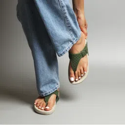 Indifeet Olive Green Comfortable and Casual Rubber Slip On Flipflops-picture-43