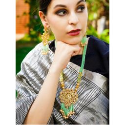Odette Blue Mixed Metal Detailing Jewellery Sets-picture-3