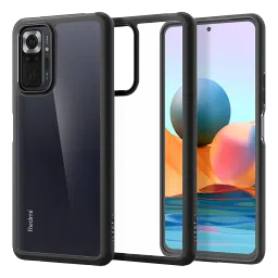 spigen Ultra Hybrid Polycarbonate & TPU Back Cover for Redmi Note 10 Pro (Air Cushion Technology, Matte Black)-picture-6