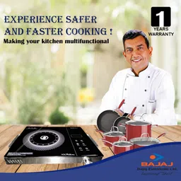 BAJAJ IRX 220F Infrared 2200W Induction Cooktop with 3 Preset Menus image 5