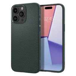 spigen Liquid Air TPU Back Cover for Apple iPhone 15 Pro (Supports Wireless Charging, Abyss Green)-picture-40