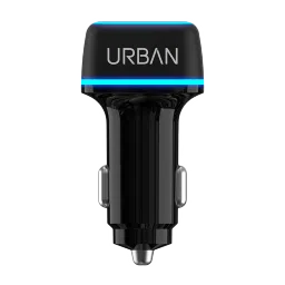 inbase in base Urban Run 38W Type A & Type C 2-Port Fast Car Charger (Adapter Only, Multi-Layer Protection, Black)-picture-47