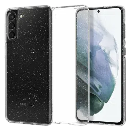 spigen Liquid Crystal Glitter TPU Back Cover for SAMSUNG Galaxy S21 Plus (Wireless Charging Compatible, Crystal Quartz)-picture-3