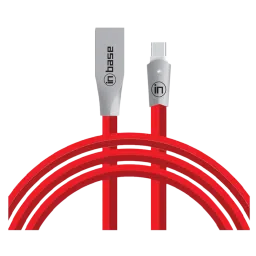 inbase in base Type A to Type C 3.9 Feet (1.2M) Cable (Tangle Free Cord, Red)-picture-42