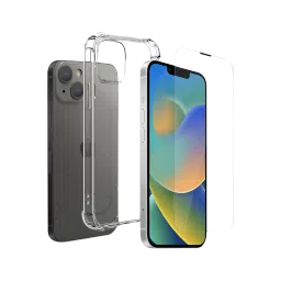 HYPHEN Duro Tempered Glass & TPU, Polycarbonate Back Cover Combo for Apple iPhone 14 (Wireless Charging Compatible, Clear)-picture-18