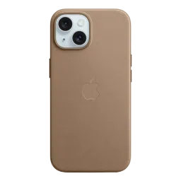 Apple Soft FineWoven Back Cover for Apple iPhone 15 (MagSafe Charging Support, Taupe)-picture-46