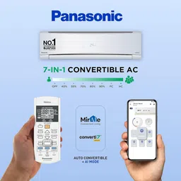 Panasonic SU 7 in 1 Convertible 2 Ton 3 Star Inverter Split Smart AC with Temperature Sensors (2024 Model, Copper Condenser, CS/CU-SU24YKYWA) image 5