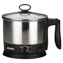 AGARO Esteem 600 Watt 1.2 Litre Multi Cook Electric Kettle with Rapid Boil Technology (Silver/Black)-picture-5