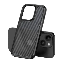 inbase in base Carbon Shield Fiber Back Cover for Apple iPhone 14 Plus (Anti-Slip Grip, Black)-picture-25