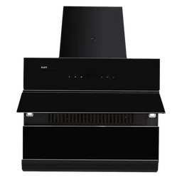 KAFF ALBURY DHC 60cm 1280m3/hr Ducted Auto Clean Wall Mounted Chimney with Thermostatic Touch Control Panel (Black)-image-1