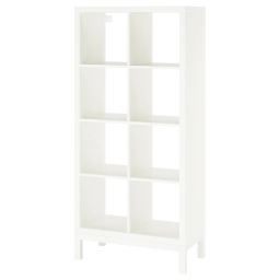 ikea kallax Shelving unit with underframe, white/white, 77x164 cm-picture-4