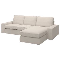 ikea kivik 3-seat sofa with chaise longue, Tresund light beige-picture-7