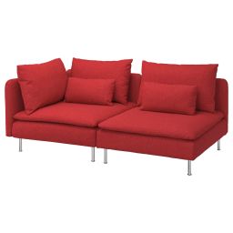 ikea söderhamn 3-seat sofa, with open end/Tonerud red-picture-8
