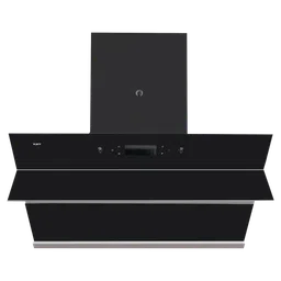 KAFF ALBURY DHC 90cm 1420m3/hr Ducted Auto Clean Wall Mounted Chimney with Touch Control Panel (Black)-picture-0