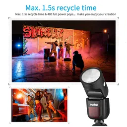 Godox V1-N Camera Flash for Nikon (Built-in LED Modelling Lamp) image 5