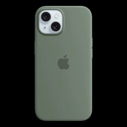 Apple Soft Silicone Back Cover for Apple iPhone 15 (MagSafe Charging Support, Cypress)-picture-49