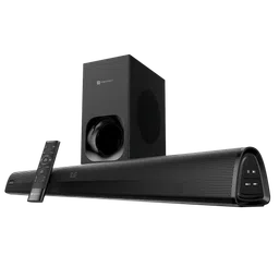 PORTRONICS Pure Sound 105 200W Bluetooth Soundbar with Remote (Spacious HD Audio, 2.1 Channel, Black)-0