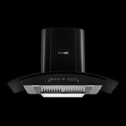 BLOWHOT Camellia BAC MS 90cm 1300m3/hr Ducted Auto Clean Wall Mounted Chimney with Motion Sensor Gesture (Black)-10