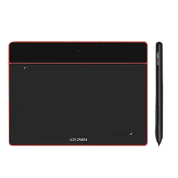 XP pen Deco Fun Small 18.94cm (7.46 Inches) e-Writer Digital Pad (60 Degree Tilt Function, Carmine Red)-3