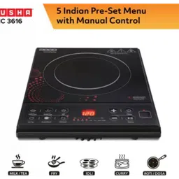 USHA 3616 D 1600W Single Induction Cooktop with 5 Cooking Modes image 5