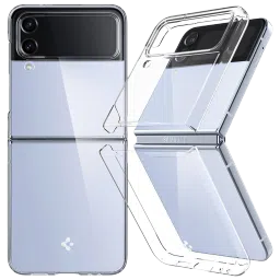 spigen AIRSKIN Polycarbonate Back Case for SAMSUNG Galaxy Z Flip 4 (Wireless Charging Compatible, Crystal Clear)-picture-9