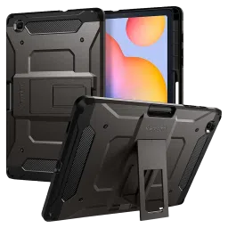 spigen Tough Armor Pro TPU & PC Back Case with Stand for SAMSUNG Galaxy Tab S6 Lite with S Pen Holder (Comfortable Angle, Gunmetal)-picture-14