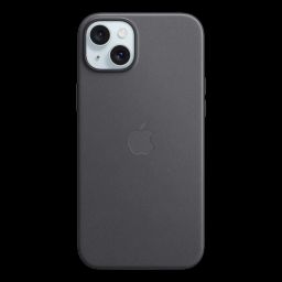 Apple Soft FineWoven Back Cover for Apple iPhone 15 Plus (MagSafe Charging Support, Black)-picture-33