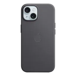 Apple Soft FineWoven Back Cover for Apple iPhone 15 (MagSafe Charging Support, Black)-picture-8