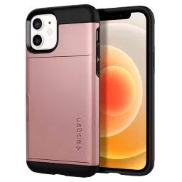 spigen Slim Armor CS TPU Back Cover for Apple iPhone 12, 12 Pro (Air Cushion Technology, Rose Gold)-picture-10