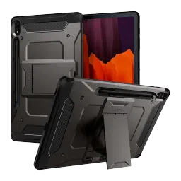 spigen Tough Armor Pro Polycarbonate Back Cover for SAMSUNG Galaxy Tab S8 Plus, Tab S7 Plus (Built-In Pen Storage, Gunmetal)-picture-43