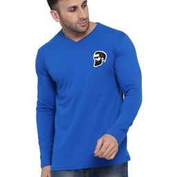 BEYOU FASHION Men V-Neck Applique Slim Fit T-shirt-image-103