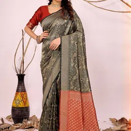 Moda Rapido Green Woven Design Silk Cotton Kanjeevaram Sarees-picture-28