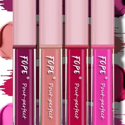 FOPE Pout Perfect Set Of 4 Long Lasting Matte Liquid Lipstick - 4ml Each- 01 - 02 -11 - 12-88