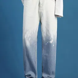 StyleCast x Revolte Men Cotton Mid-Rise Straight Fit Light Fade Bleached Jeans-image-31