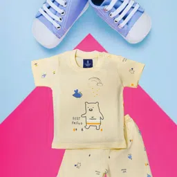 FASHION GRAB Infant Kids Printed Pure Cotton T-Shirt With Shorts-image-65