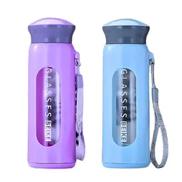 WELOUR White Single Glass Water Bottle-image-97