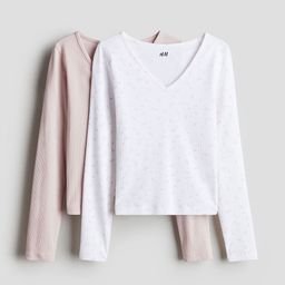 H&M 2-Pack Long-Sleeved Ribbed Tops-picture-46