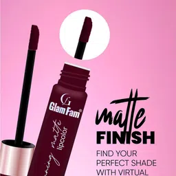 GlamFam Set Of 2 Stunning Matte Waterproof Lip Color- 5 ml Each- Deep Maroon 12 image 5