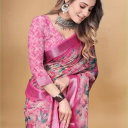 Krujha Red Jamdani Silk Cotton Sarees-picture-12