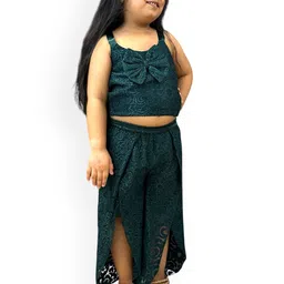 Samsara Couture Girls Embellished Round Neck Top With Palazzo-picture-47