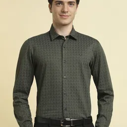 Allen Solly Men Slim Fit Spread Collar Abstract Printed Cotton Formal Shirt-image-33