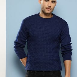 Aarika Self Design Geometric Woollen Pullover-picture-13
