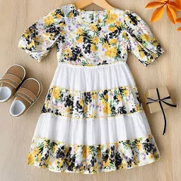 Bella Moda Floral Print Fit & Flare Dress-picture-17