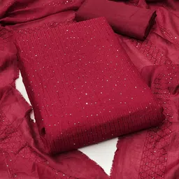 SHADOW & SAINING Geometric Embroidered Sequinned Unstitched Dress Material-image-64