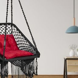 Swingzy Black & Red Rectangle Shaped Hammock Swing With Cushion-37