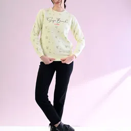 Mast & Harbour Women Typography Printed Sweatshirt-picture-12