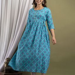 mad fury Print Maternity Maxi Dress-image-79